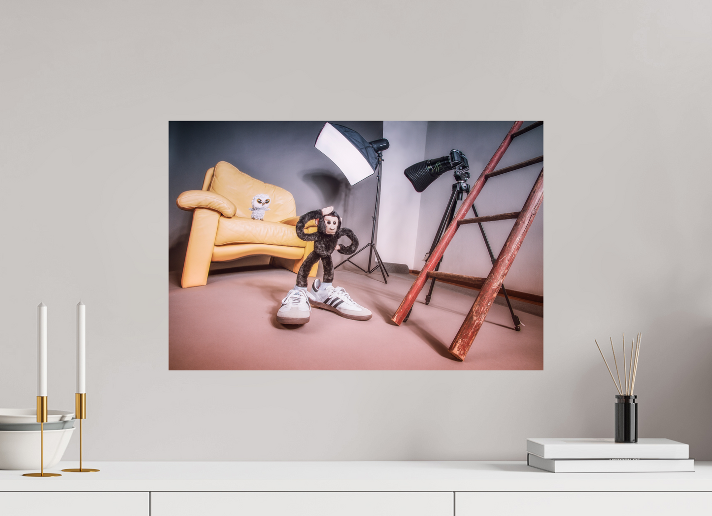 60 x 40 cm, Photo Print On Fuji Crystal DP II Plushy Monkey as a Photograph