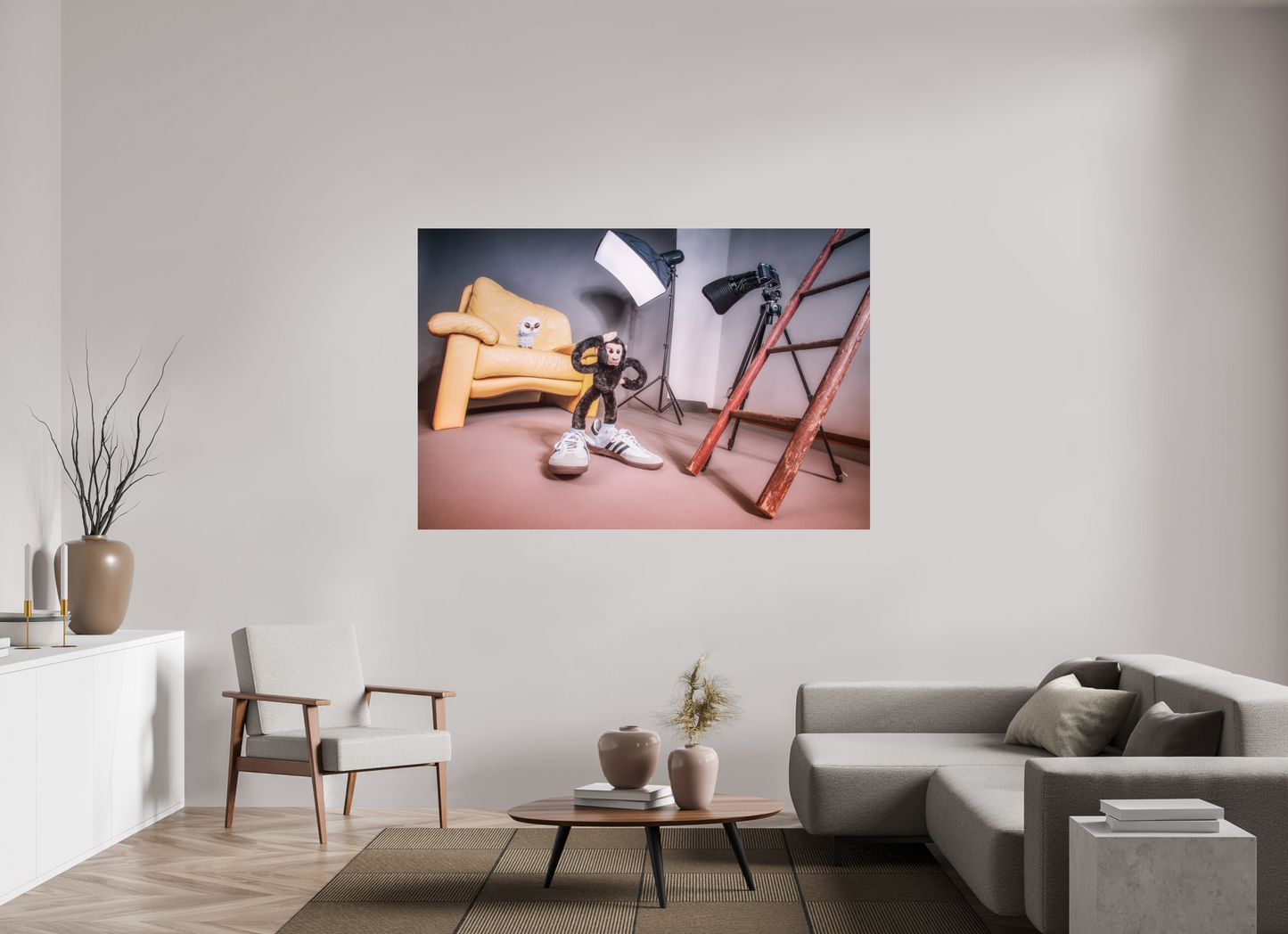 180 x 120 cm, Photo Print Under Acrylic Glass Plushy Monkey as a Photograph