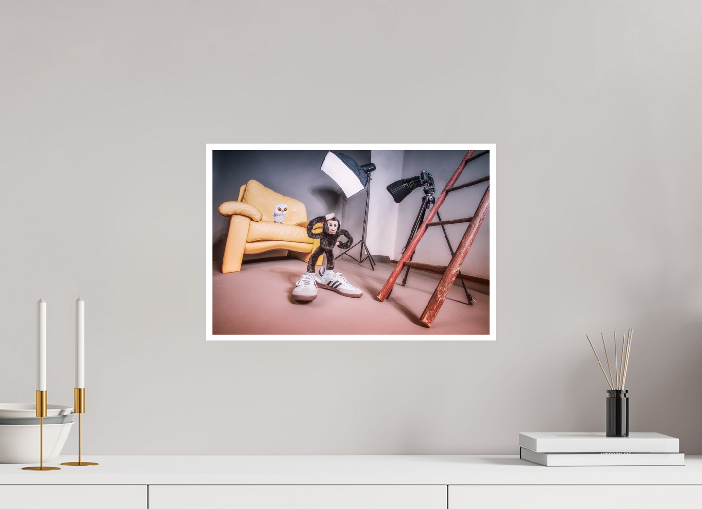 45 x 30 cm, Fotoprint Fuji + Schutz + Rand Fotopapier Wandbild Kuscheltiere Deko Kinderzimmer Fotograf Eule_6