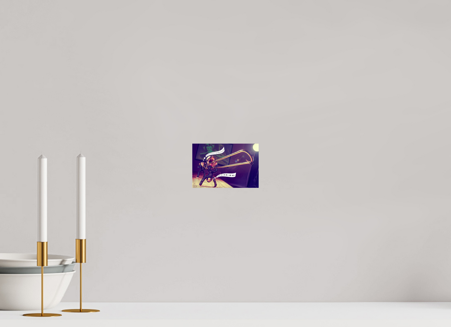 15 x 10 cm, Photo Print On Fuji Crystal DP II Plushy Monkeys are playing a trombone