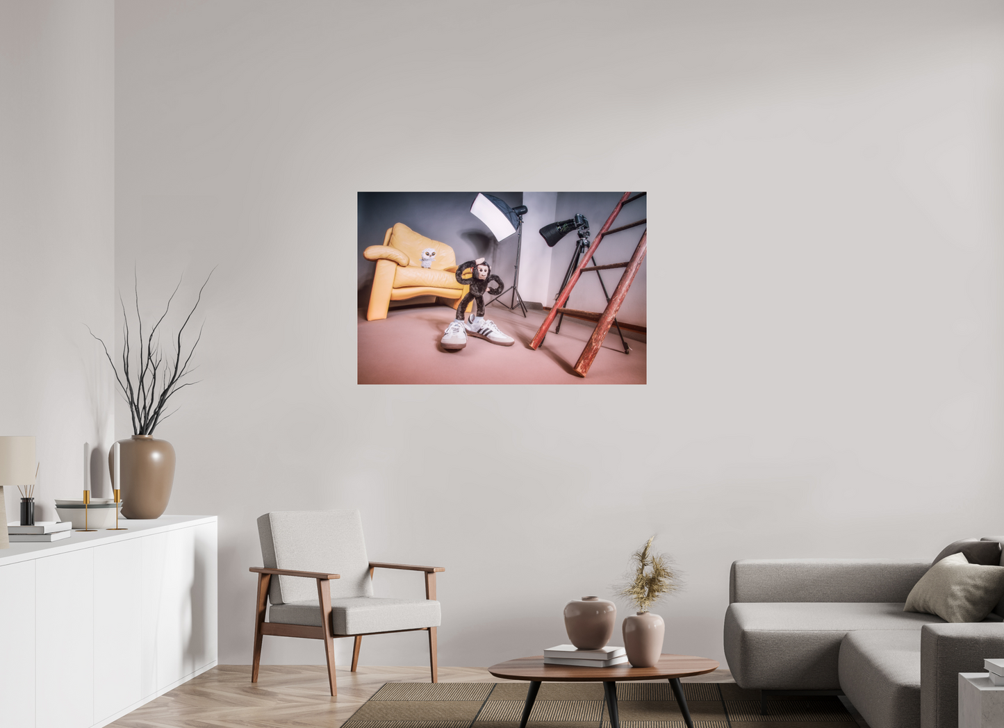 120 x 80 cm, Photo Print Under Acrylic Glass Plushy Monkey as a Photograph