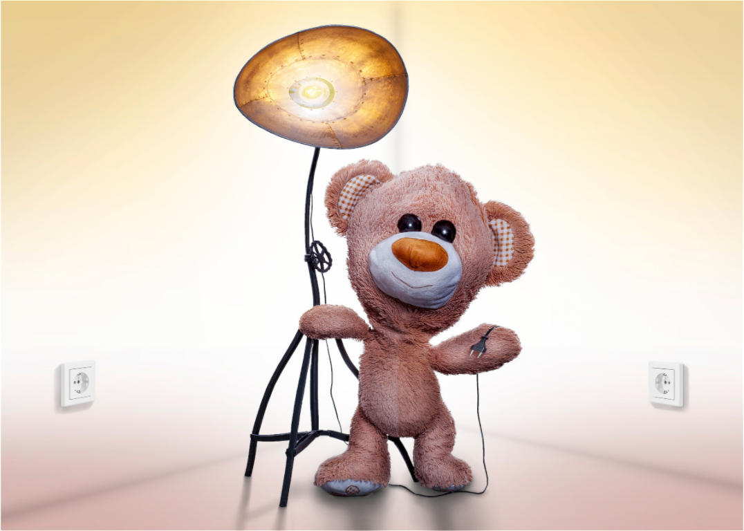 Main image Teddybear "Brumm" and his Magic Lamp