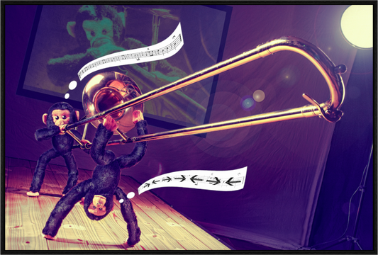 Main image Zwei Affen und eine Posaune -