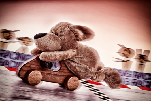 Main image Plushy Dog "Wuff" as a Racer