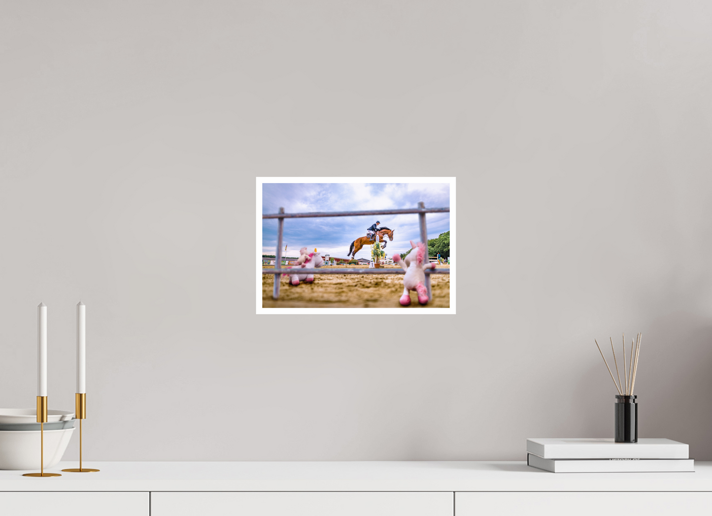 30 x 20 cm, Fotoprint Fuji + Schutz + Rand Fotopapier Wandbild Kuscheltiere Deko Kinderzimmer Einhoerner Reiterhof_6
