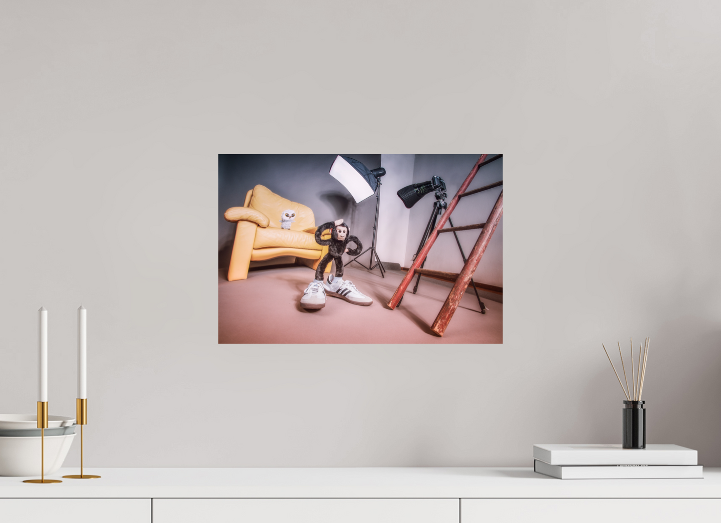 45 x 30 cm, Photo Print On Fuji Crystal DP II Plushy Monkey as a Photograph